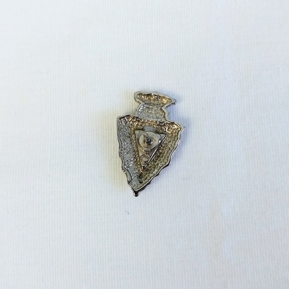 Southwestern Cowboy Arrowhead Tie Tack w/ Chain - Picture 5 of 5